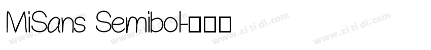 MiSans Semibol字体转换